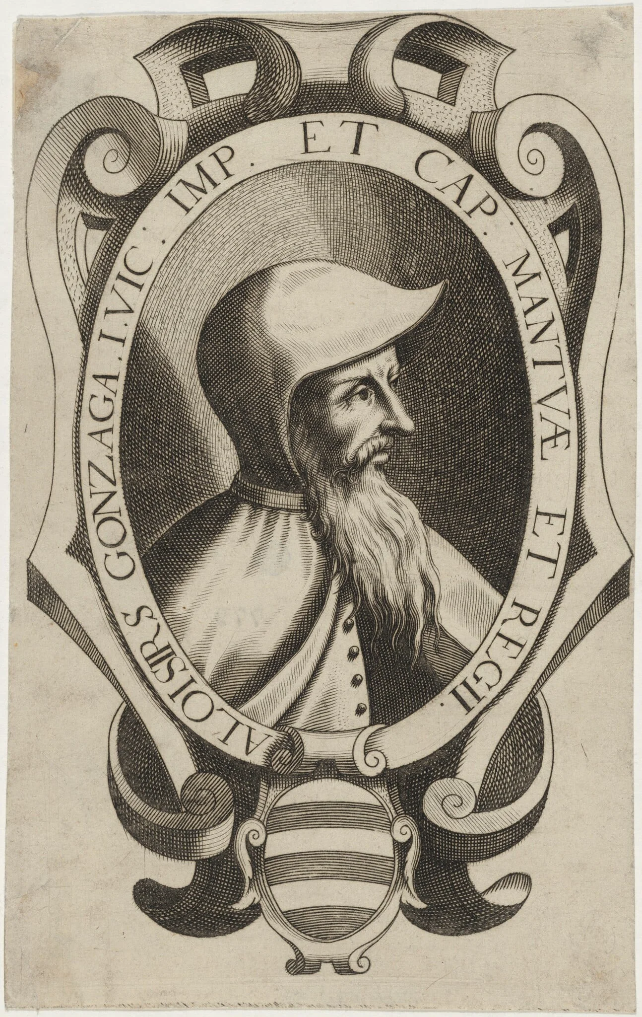 Aloisius Gonzaga, Marquess of Mantua, by Unknown 19th Century, ink, 1850