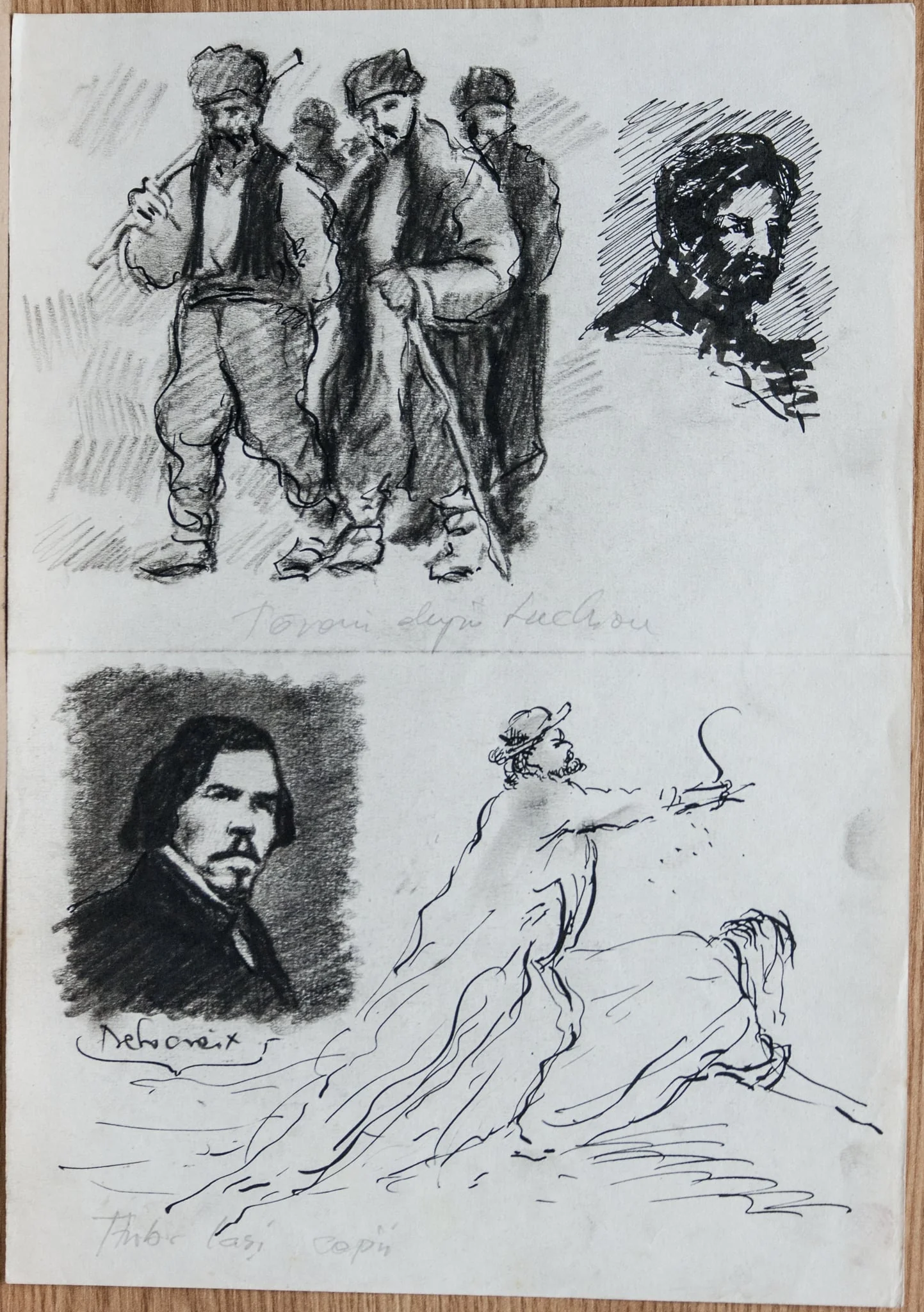 Țărani după Luchian - Copii, by Teodor Hrib, 1950