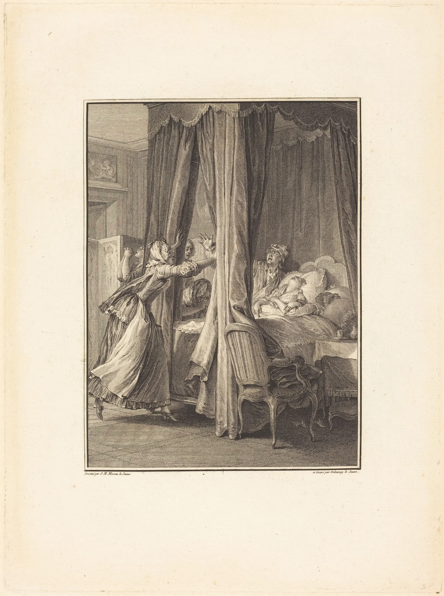 Mort de Julie, by Robert Delaunay, ink, 1782