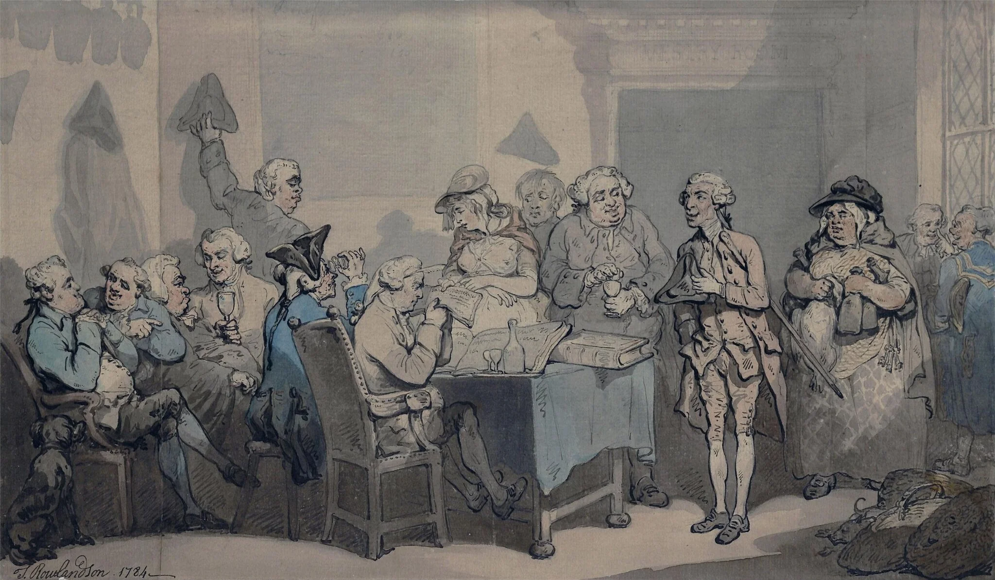 The Parish Vestry, by Thomas Rowlandson, watercolor, 1784