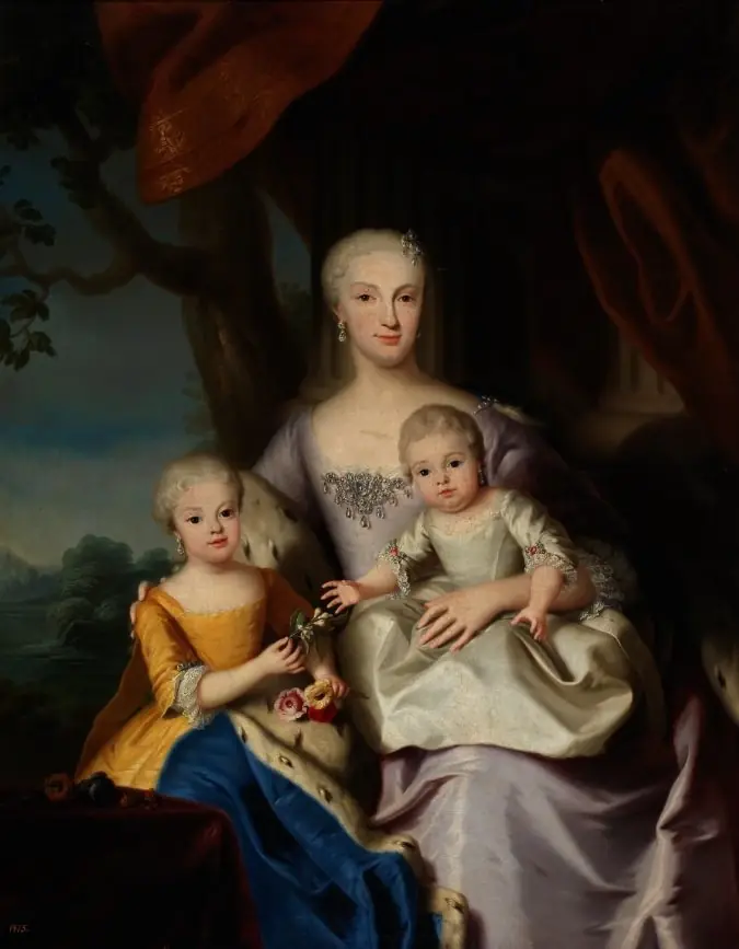 Maria Antonia of Spain and her two daughters