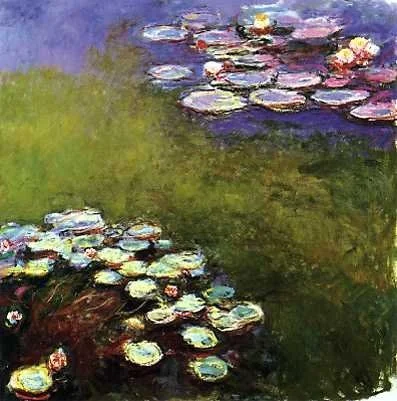 Water Lilies, by Claude Monet, oil, 1915