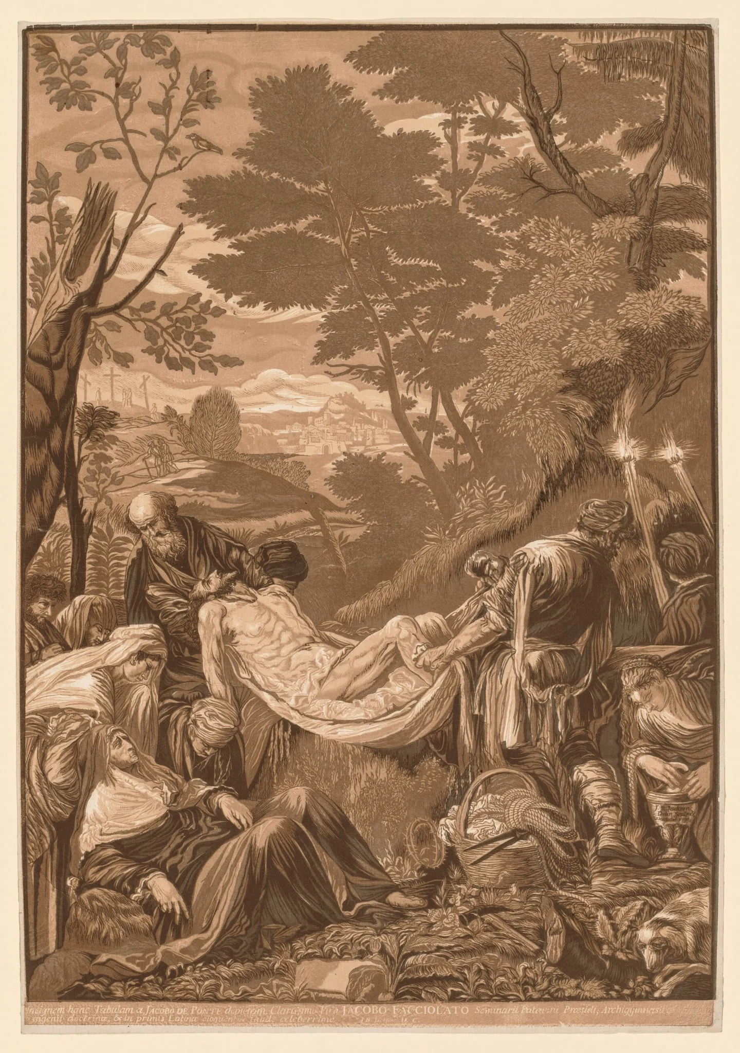 Venetian Set: Entombment of Christ, by John Baptist Jackson, 1741