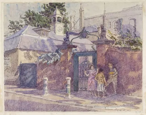 Entrance to Cannon Hall, Squire's Mount, Hampstead