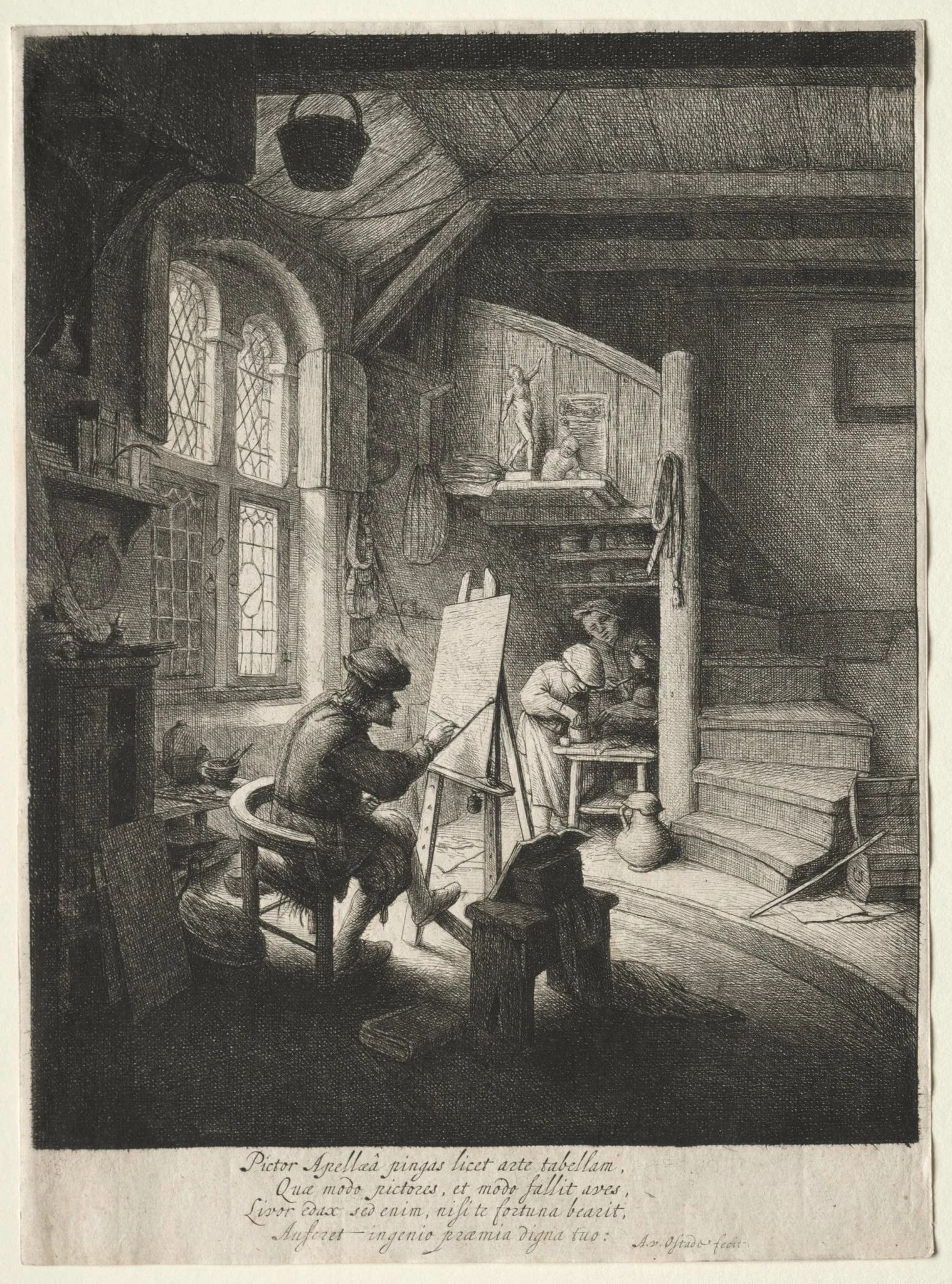 The Painter's Studio, by Adriaen van Ostade, 1647