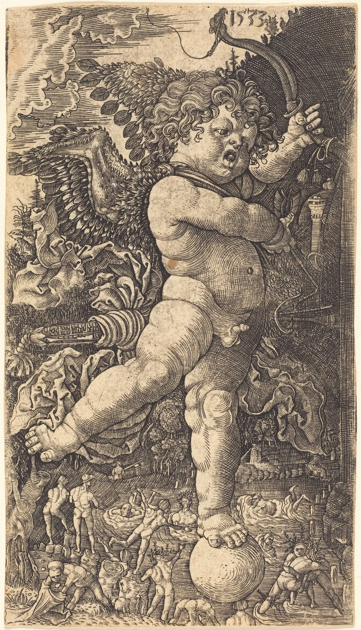 Cupid Balancing on a Globe