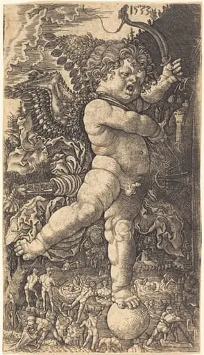 Cupid Balancing on a Globe