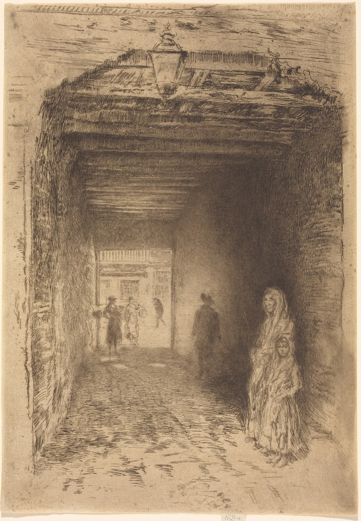 The Beggars, by James McNeill Whistler, ink, 1880