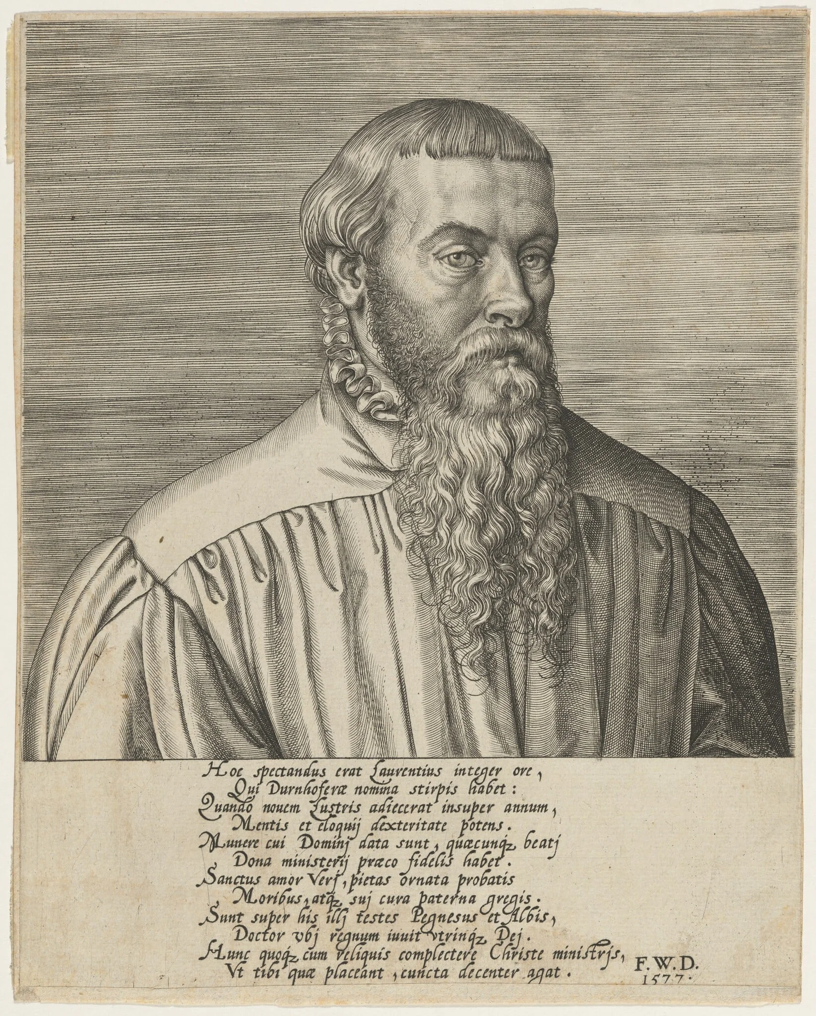 Andreas Laurent, Doctor of Henry IV of France, by Unknown 19th Century, ink, 1577