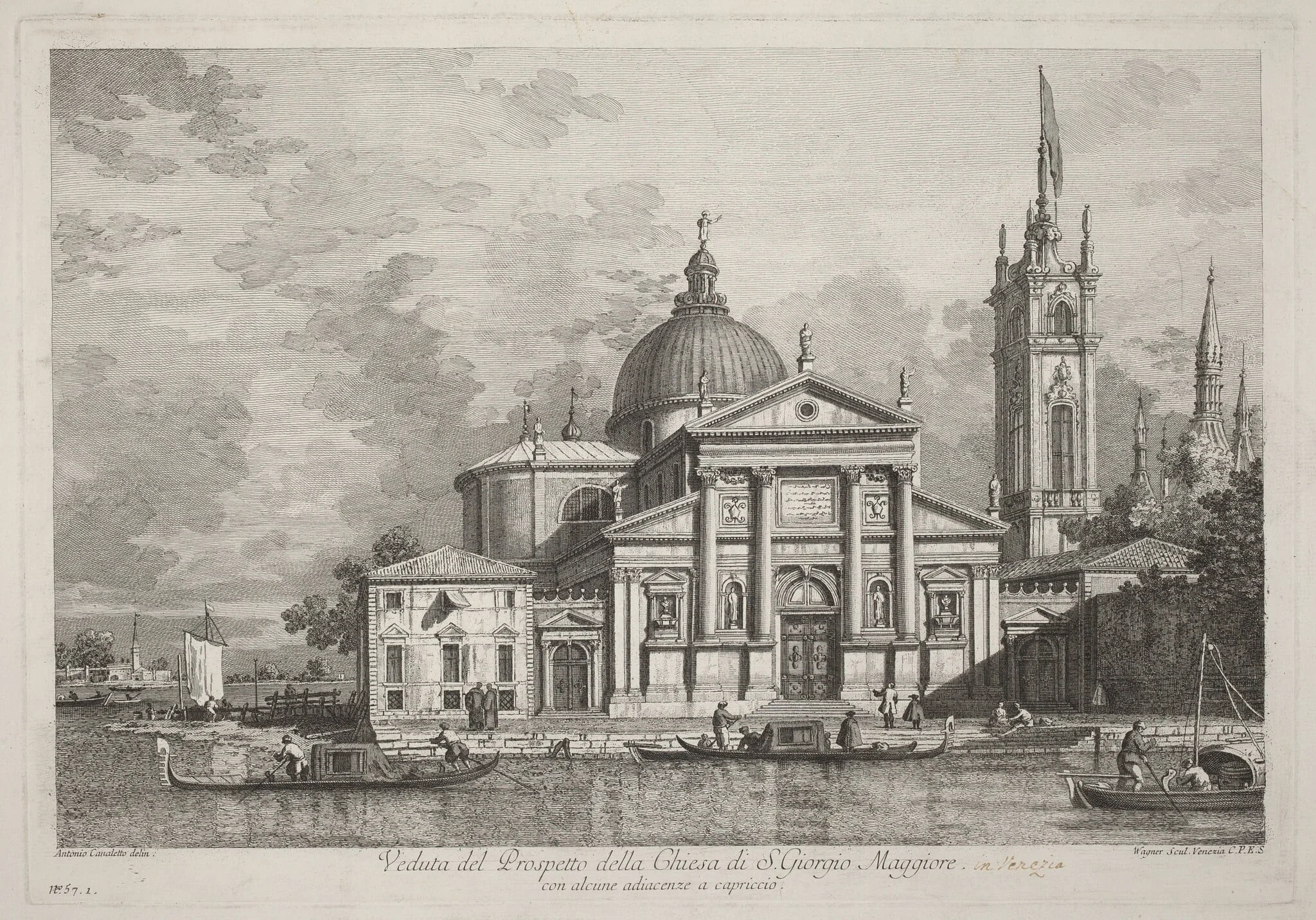 Veduta del Prospetto della Chiesa di S. Giorgio Maggiore