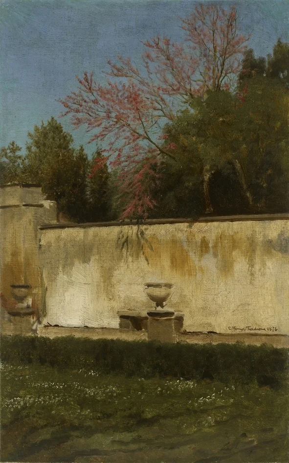 A Corner of the Gardens of the Villa Borghese, by Lawrence Alma-Tadema, oil, 1888