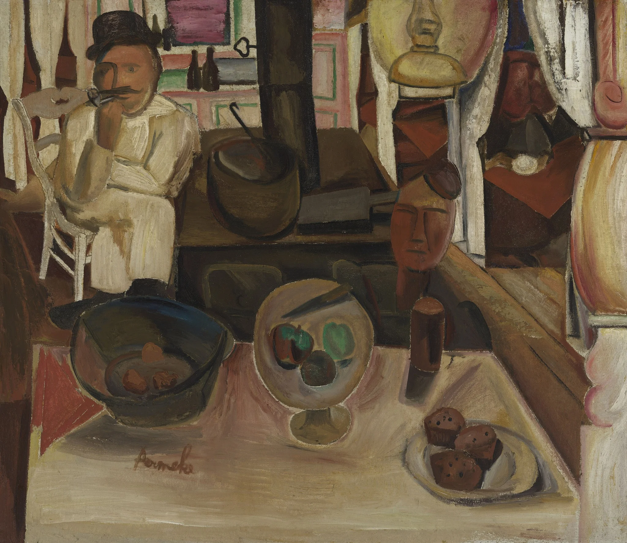 Pastry Stall, by Constant Permeke, oil, 1922