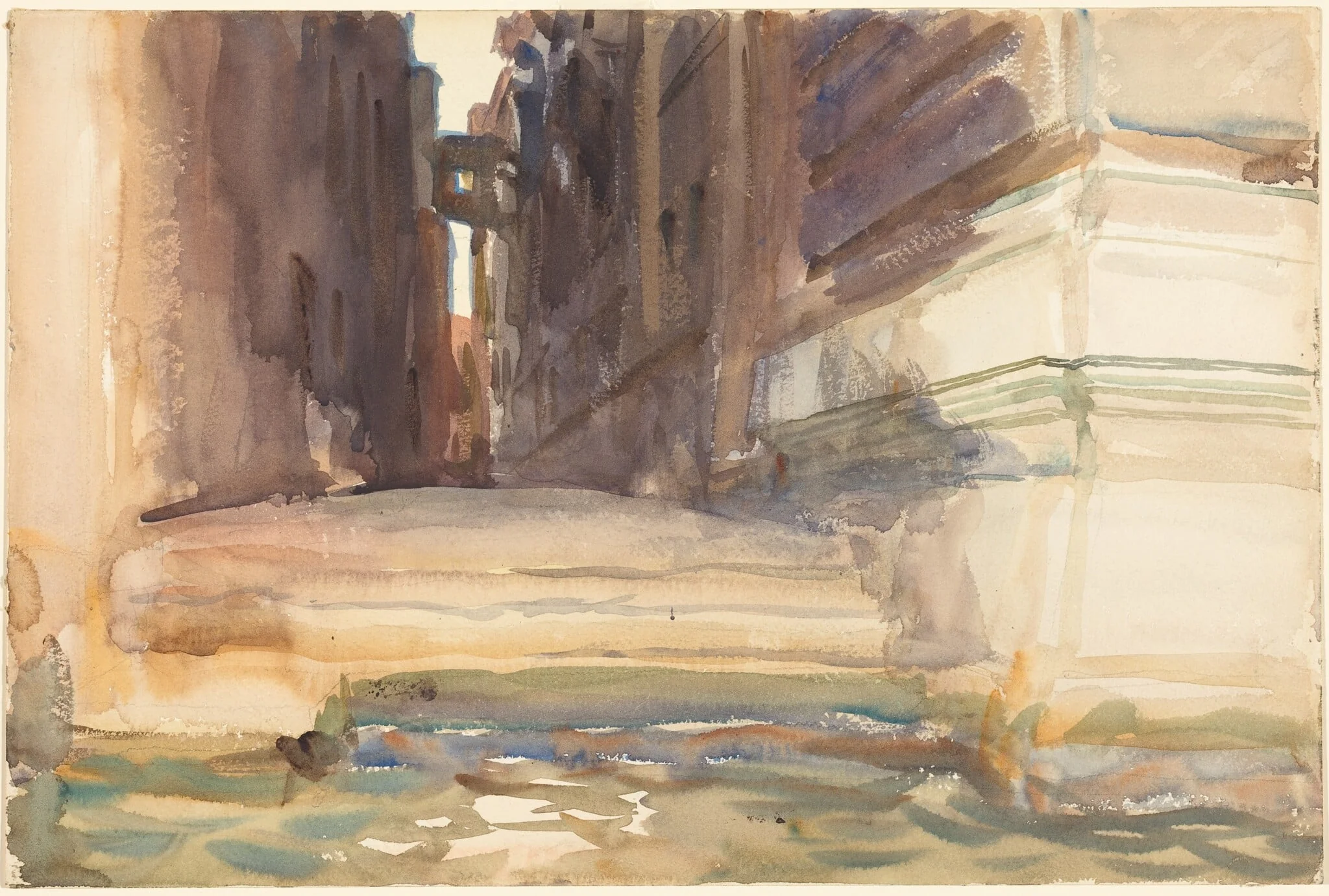 The Calle della Rosa with the Monte di Pietà, Venice, by John Singer Sargent, graphite, 1904