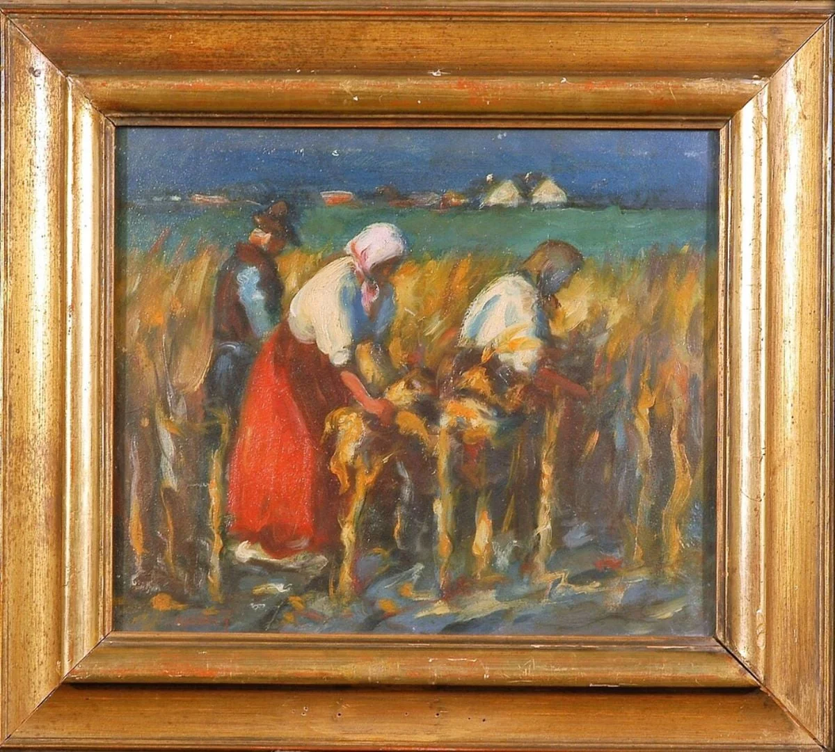 Culesul porumbului, by József Koszta, unspecified, 1950