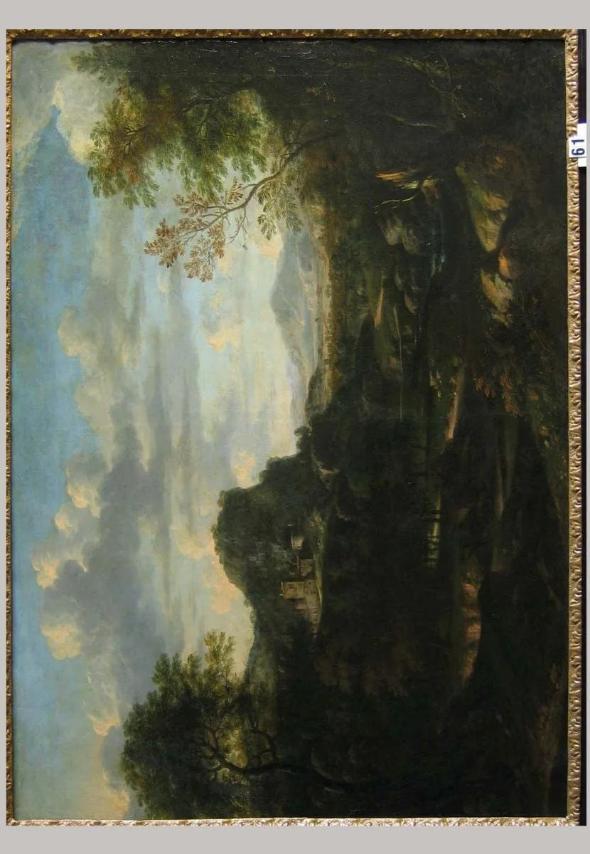 Peisaj de munte cu castel, by Willem van Bemmel