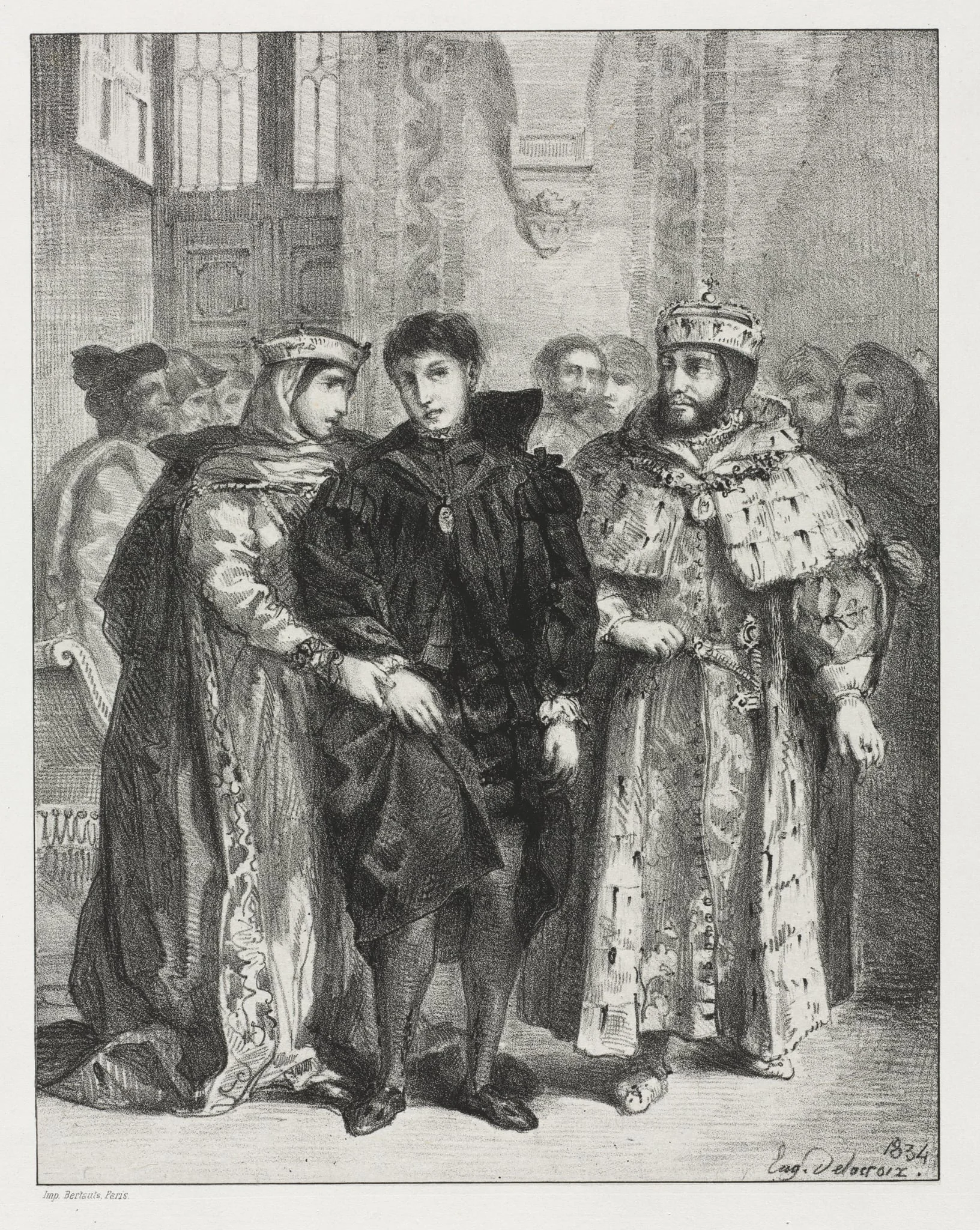 Hamlet, by Eugène Delacroix, 1834