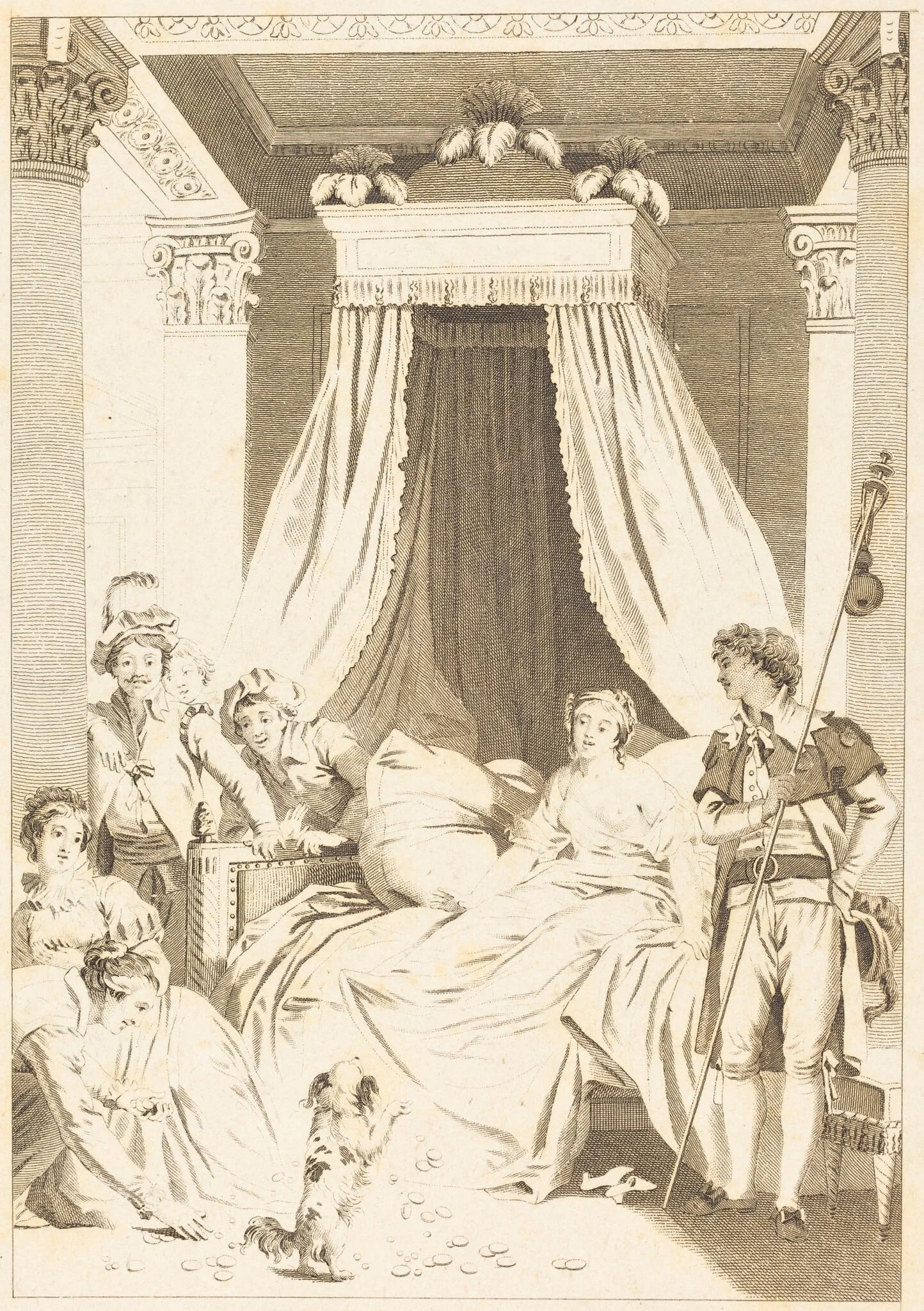 Le petit chien, by French 18th Century, ink, 1750