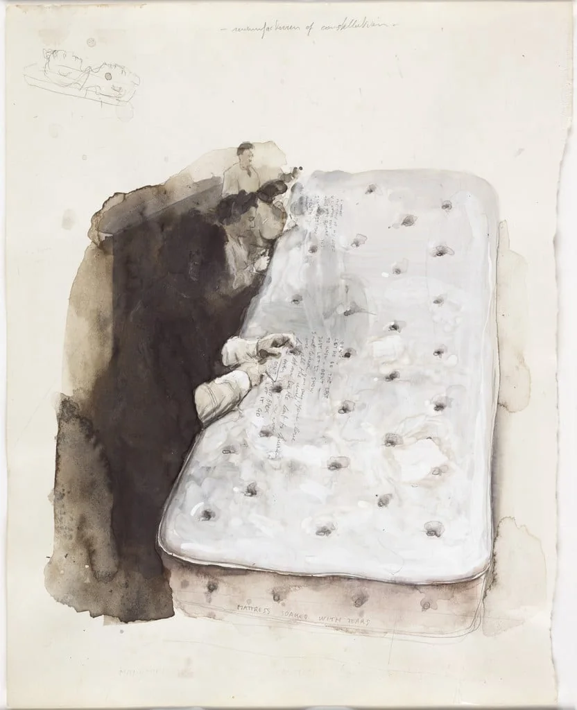 Untitled, by Michaël Borremans, watercolor, 2000
