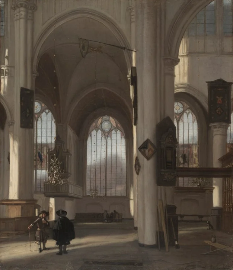 Interior of a Church, by Emanuel de Witte, unspecified, 1680