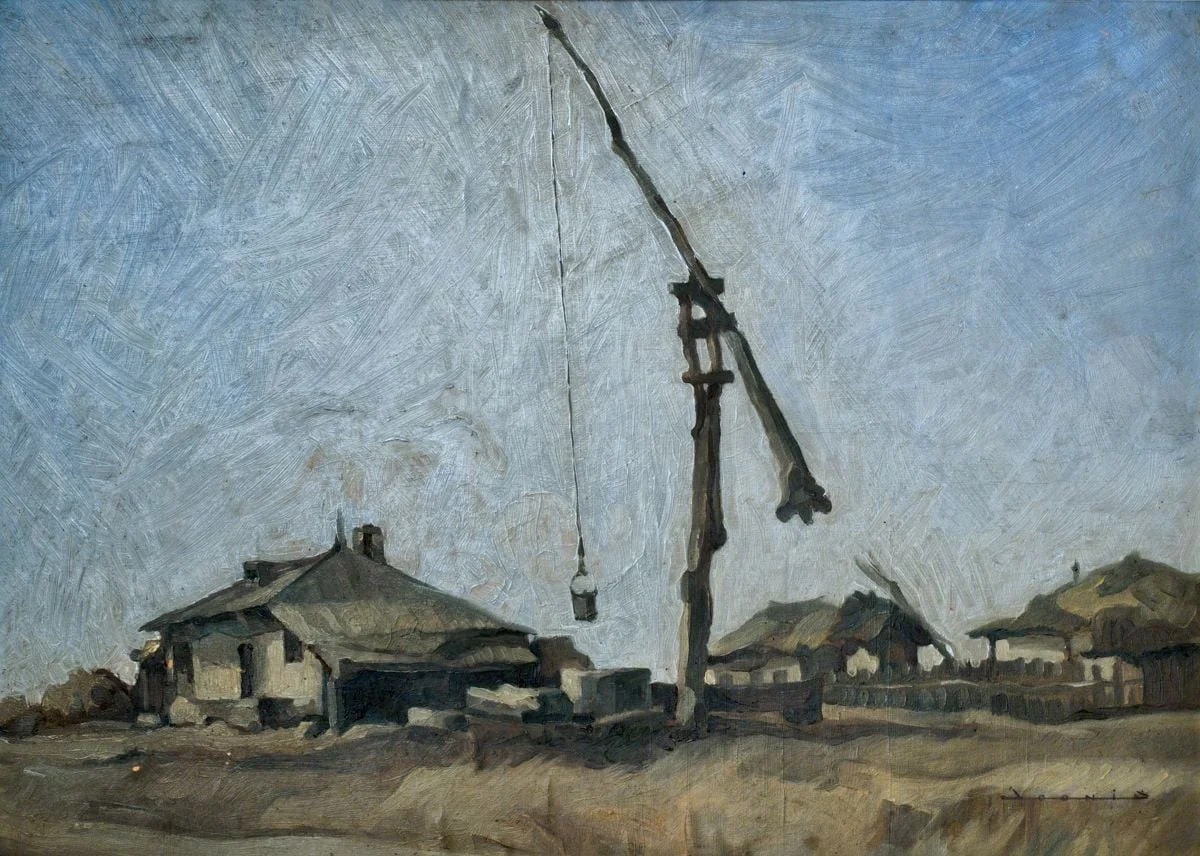 Peisaj cu cumpănă, by Ionel Ioanid
