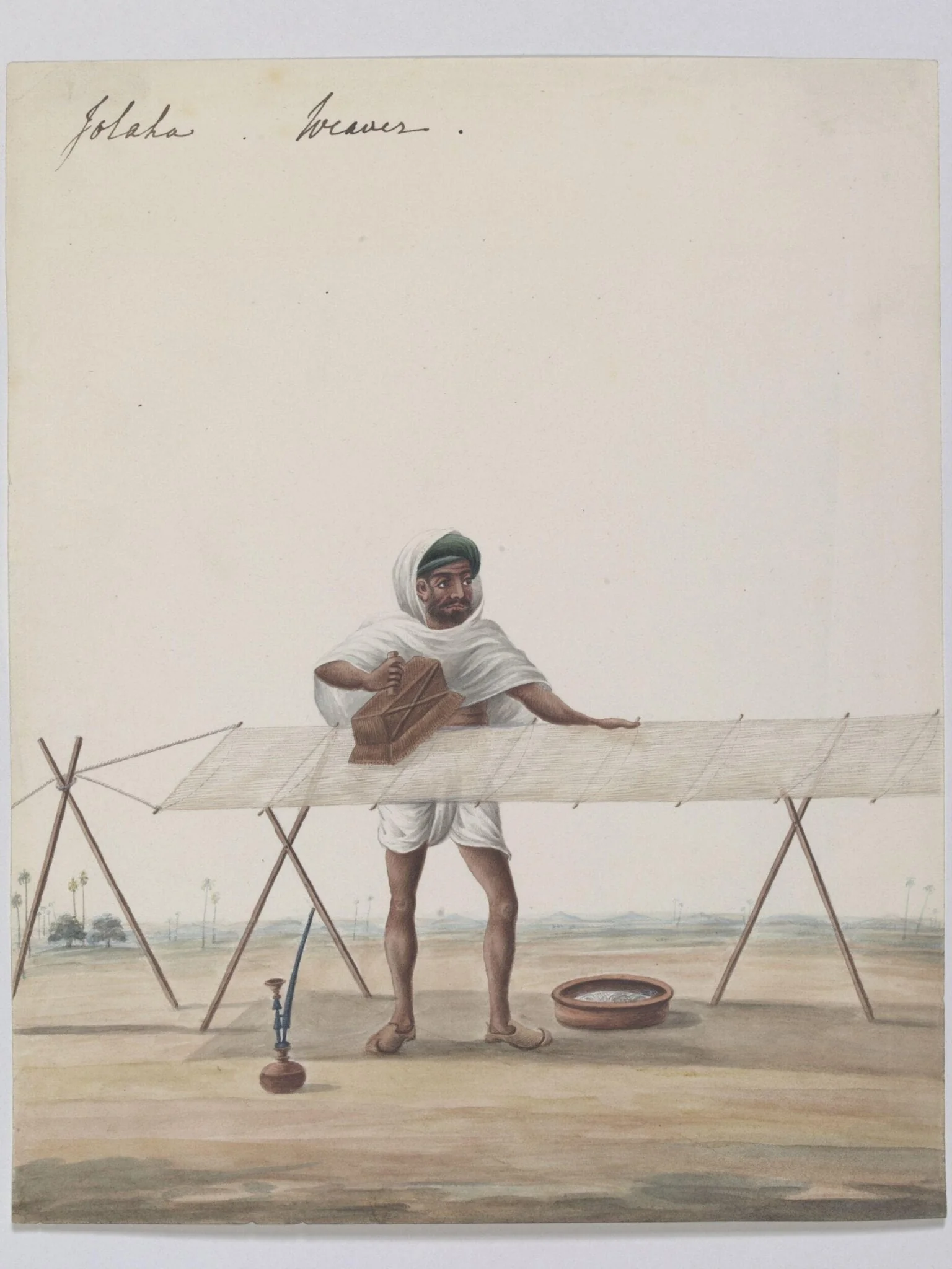 A weaver, by Unknown, paint, 1826