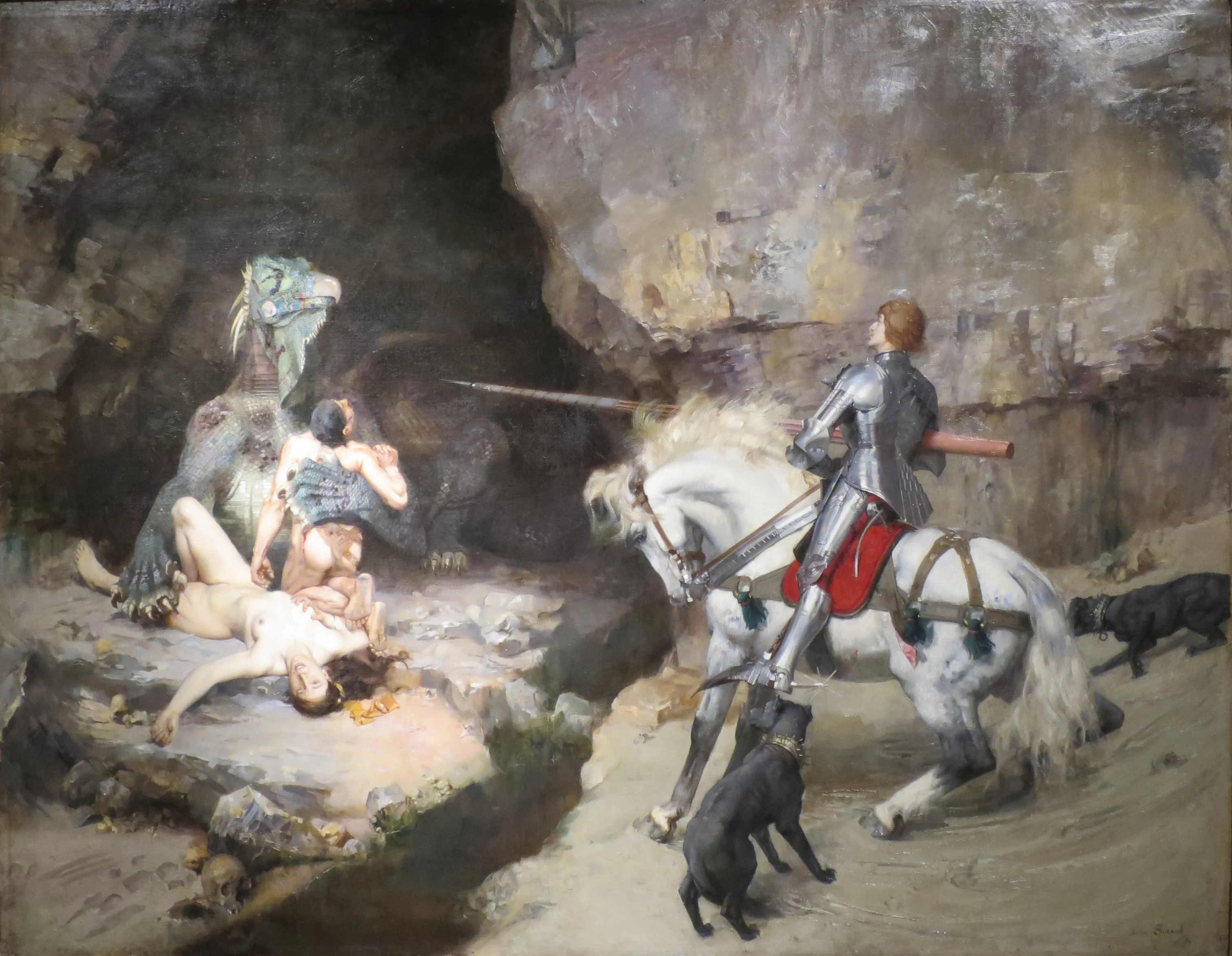 St. George and the Dragon (Saint Georges et le monstre), by Gustave Surand, unspecified, 1894