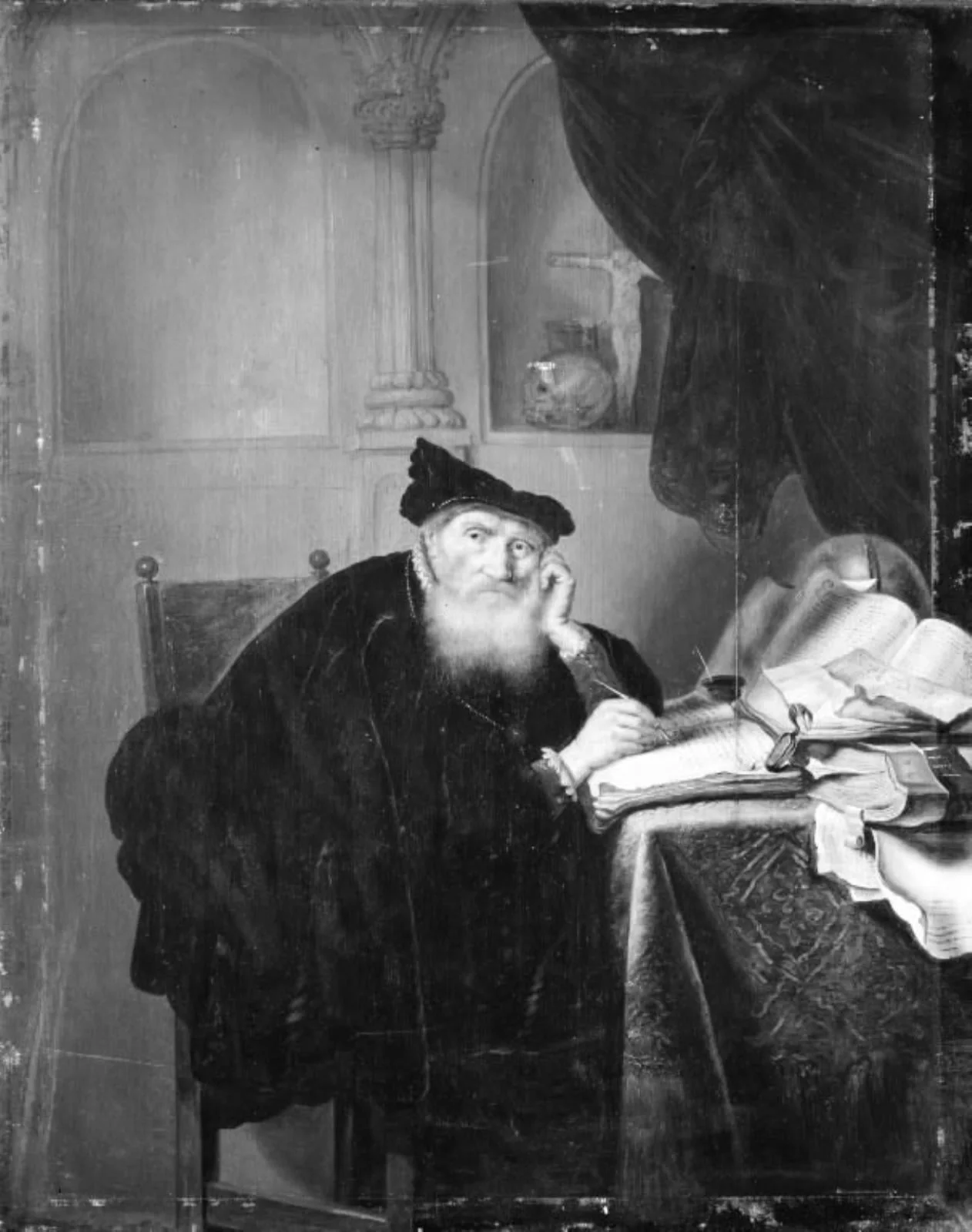 An Old Man at his Desk, by Unknown, 1650