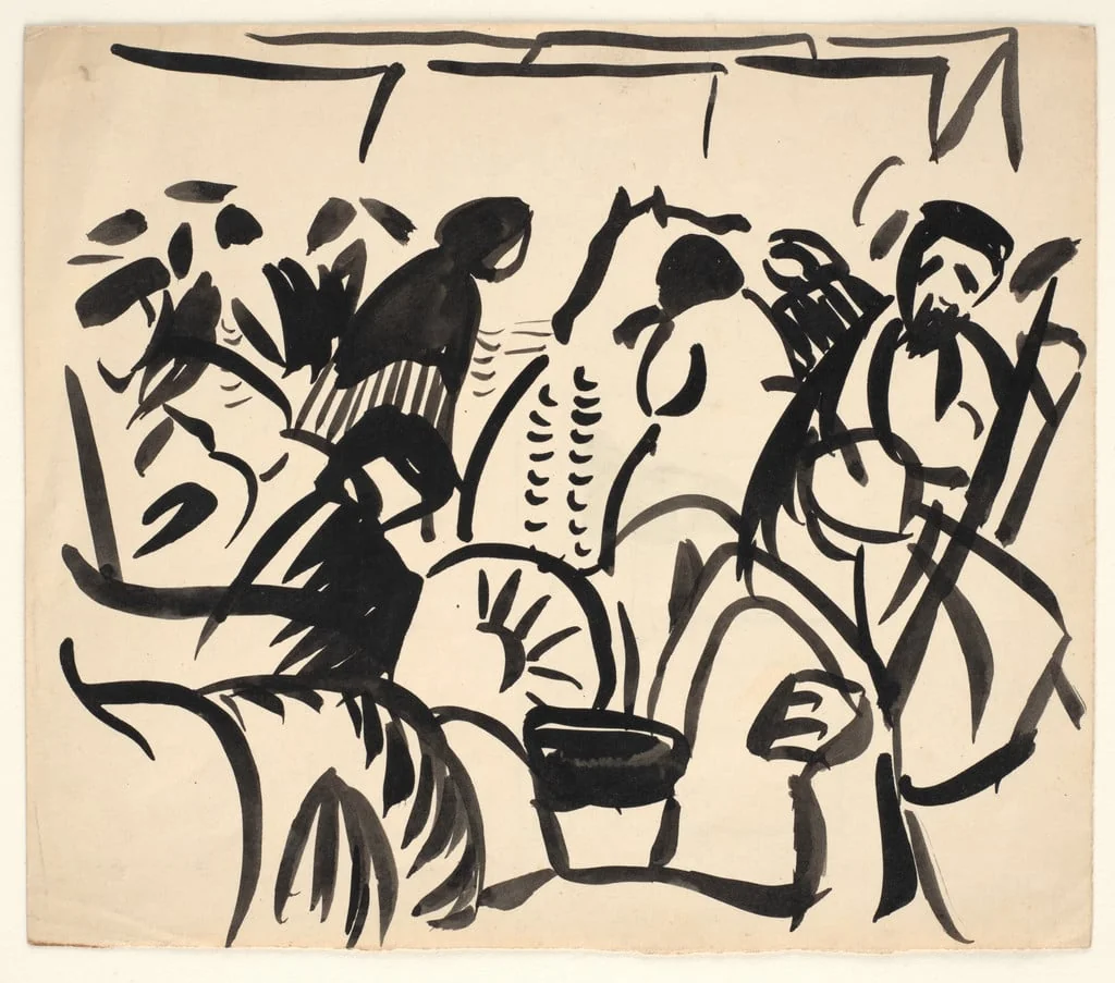 Untitled, by Alexander Bogomazov, ink, 1920