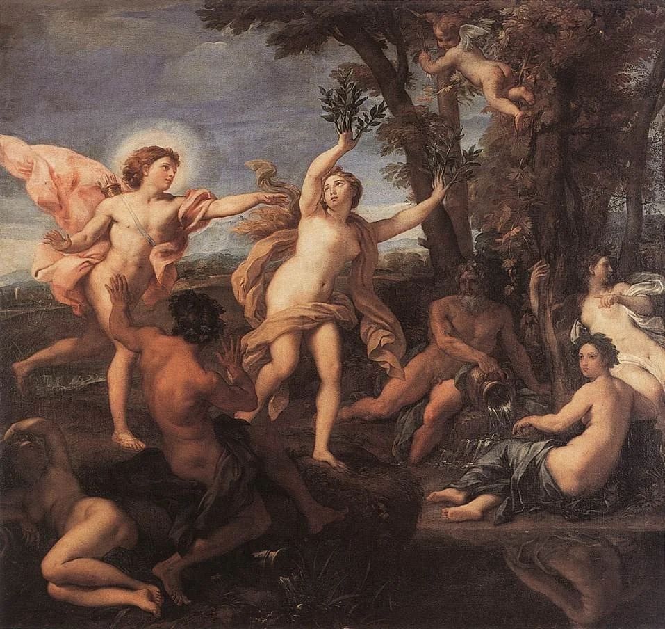 Apollo Chasing Daphne, by Carlo Maratta, oil, 1691