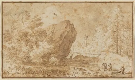 Landscape with Large Rock