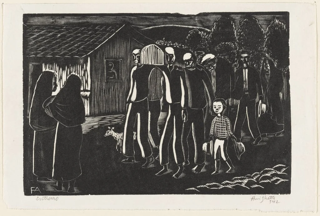 Untitled, by Francisco Amighetti Ruiz, ink, 1942