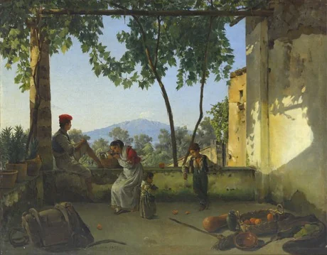 Balcony In Sorrento, by Sylvester Shchedrin, oil, 1827