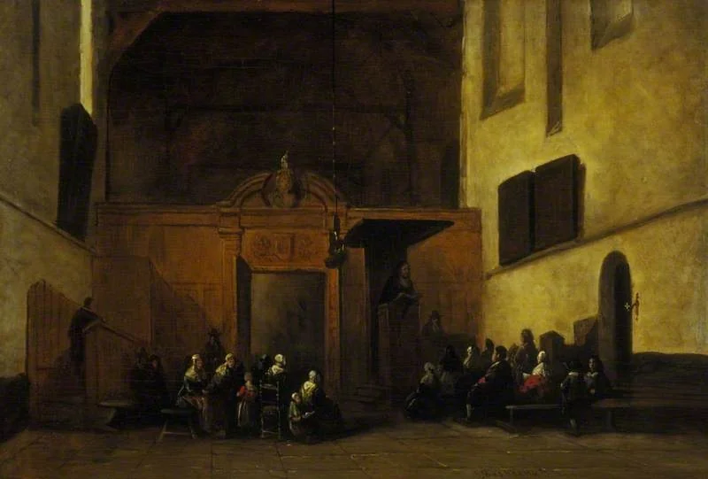 The Preacher, by Johannes Bosboom, oil, 1860