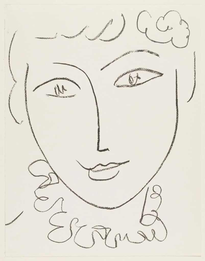 Untitled, by Henri Matisse, ink, 1954