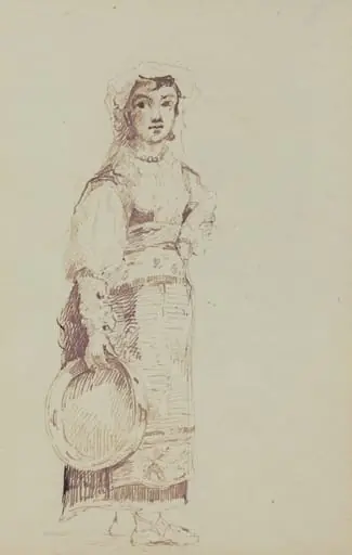 Woman with a Tambourine (verso)