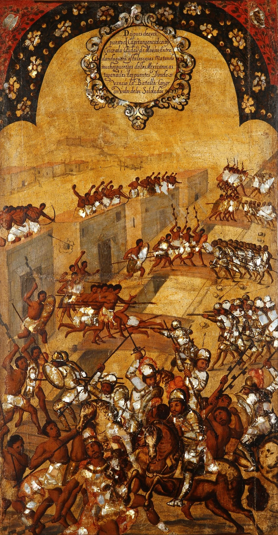 La Conquista de México. Tabla XX, by Miguel Gonzales, unspecified, 1685