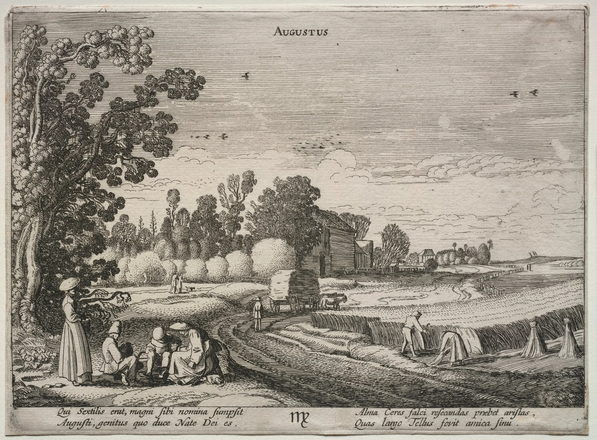 The Twelve Months: August, by Jan van de Velde, 1613
