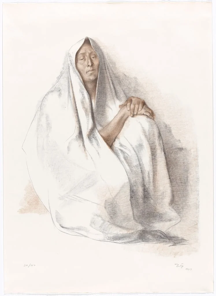 Untitled, by Francisco Zúñiga, ink, 1973