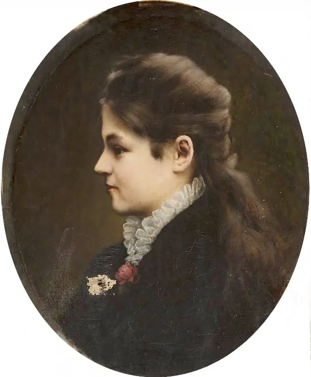 Portrait of a woman in profile