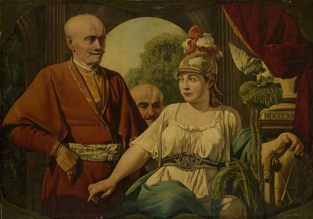 Allegory Inclinata Resurgit, by Bernardo Bellotto, oil, 1762