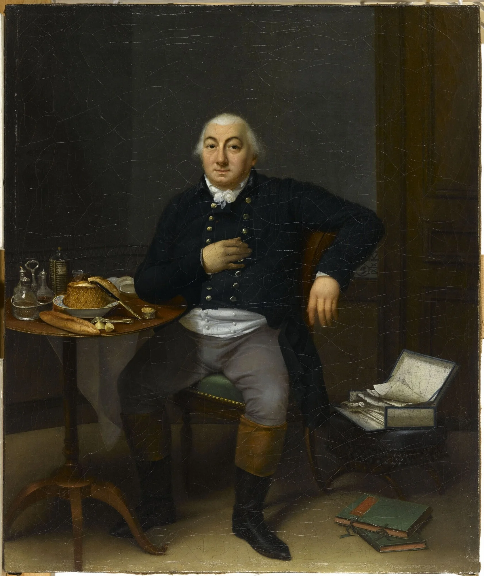 The Marquis de Romance Mesmon's snack, by Adèle Romany, oil, 1815