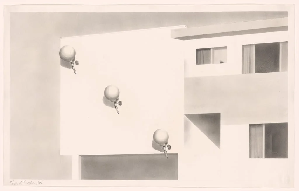 Untitled, by Edward Ruscha, graphite, 1965