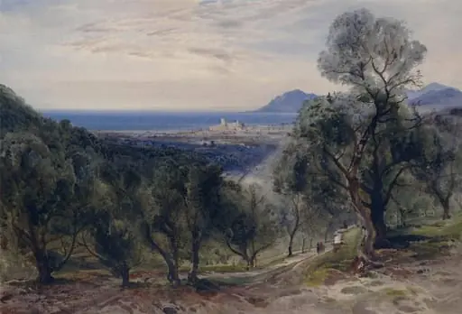 Cannes from Le Cannet: sketch from nature