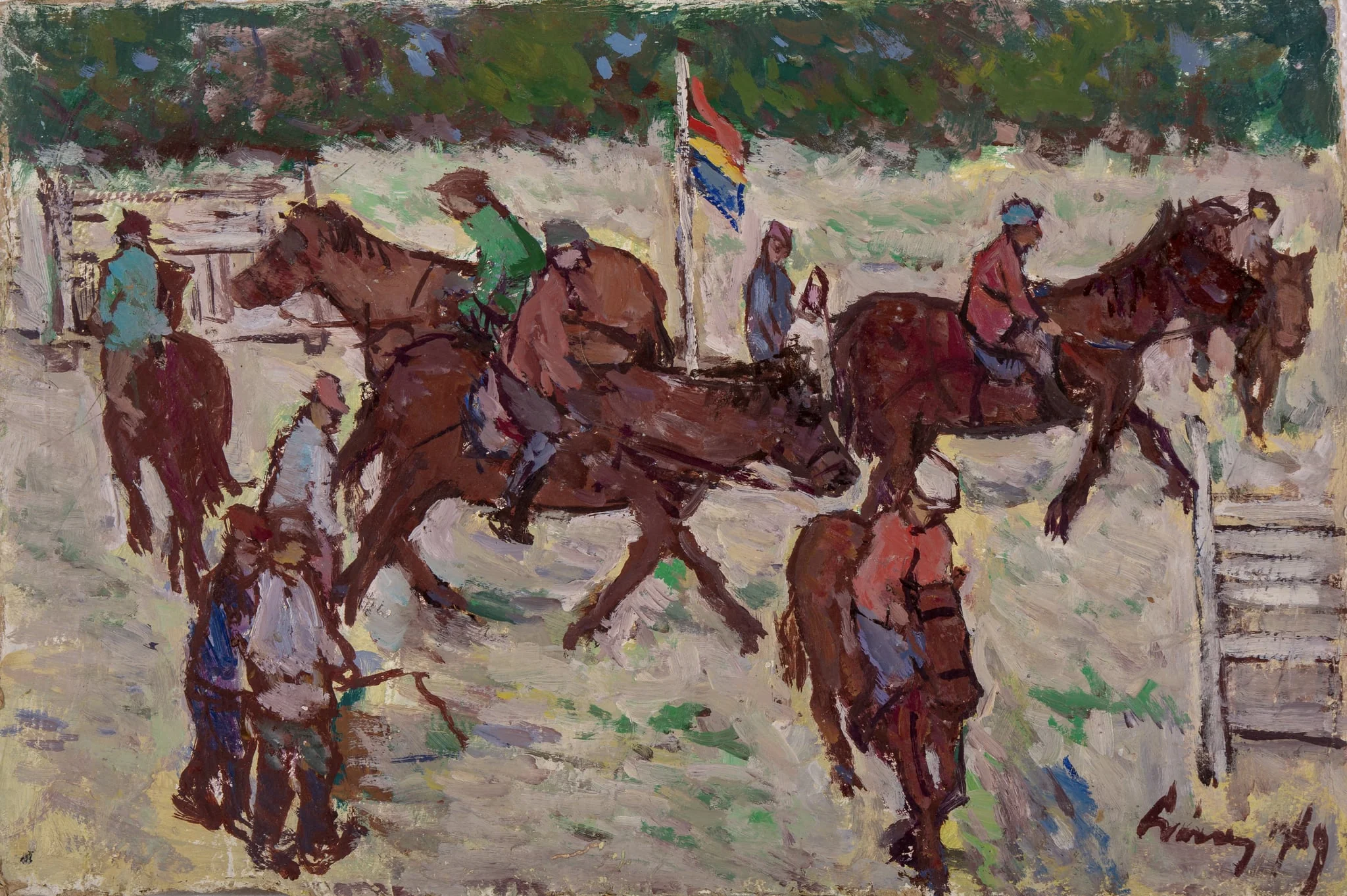 Călăreții, by Mihăilescu-Craiu Victor, 1945