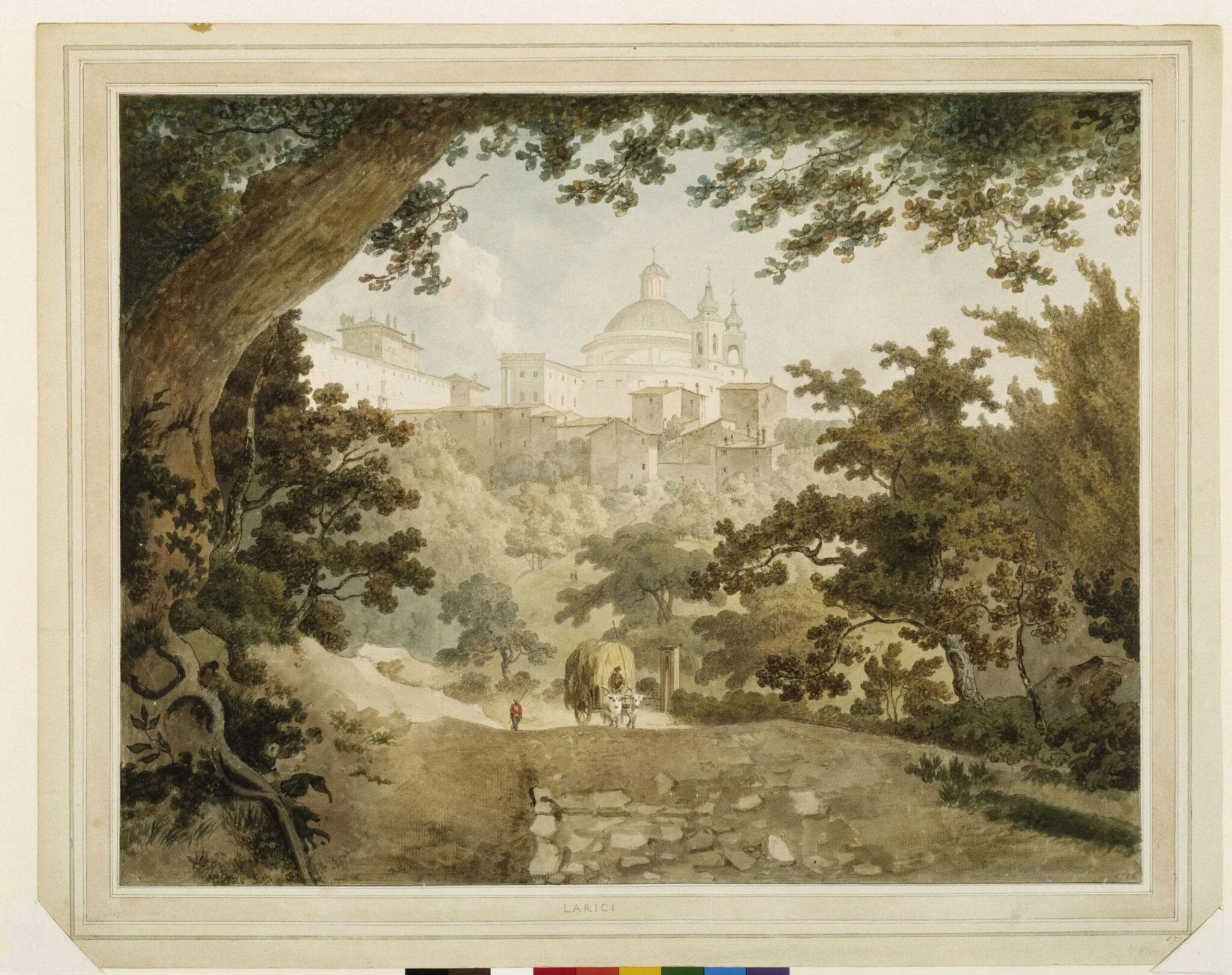 The Palazzo Chigi, Ariccia, near Albano, by William Pars, watercolor, 1780