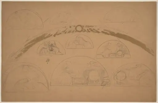 Studies for Lunettes [recto]