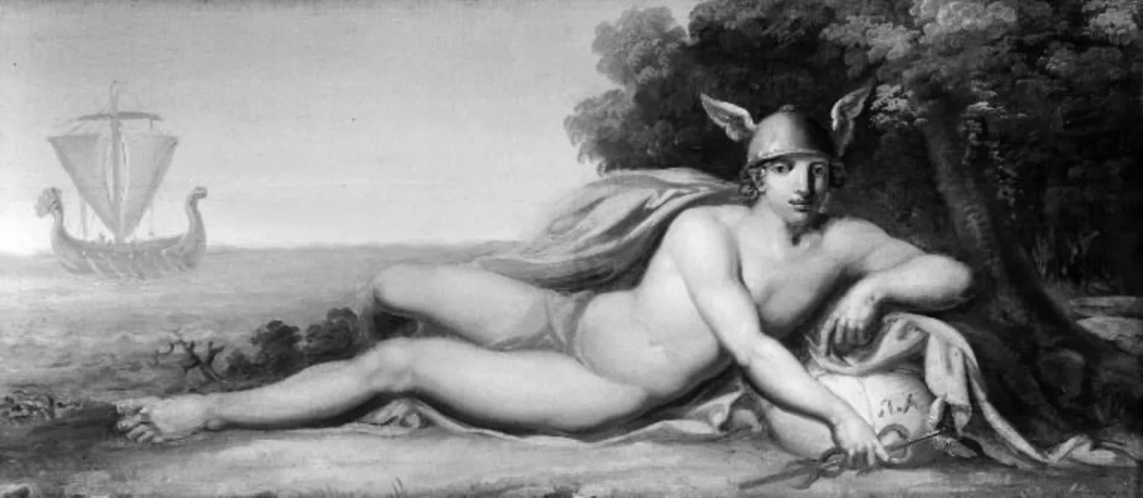 Mercury by the Seashore, by Unknown, 1750