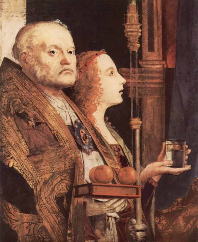Left panel San Cassiano Altarpiece
