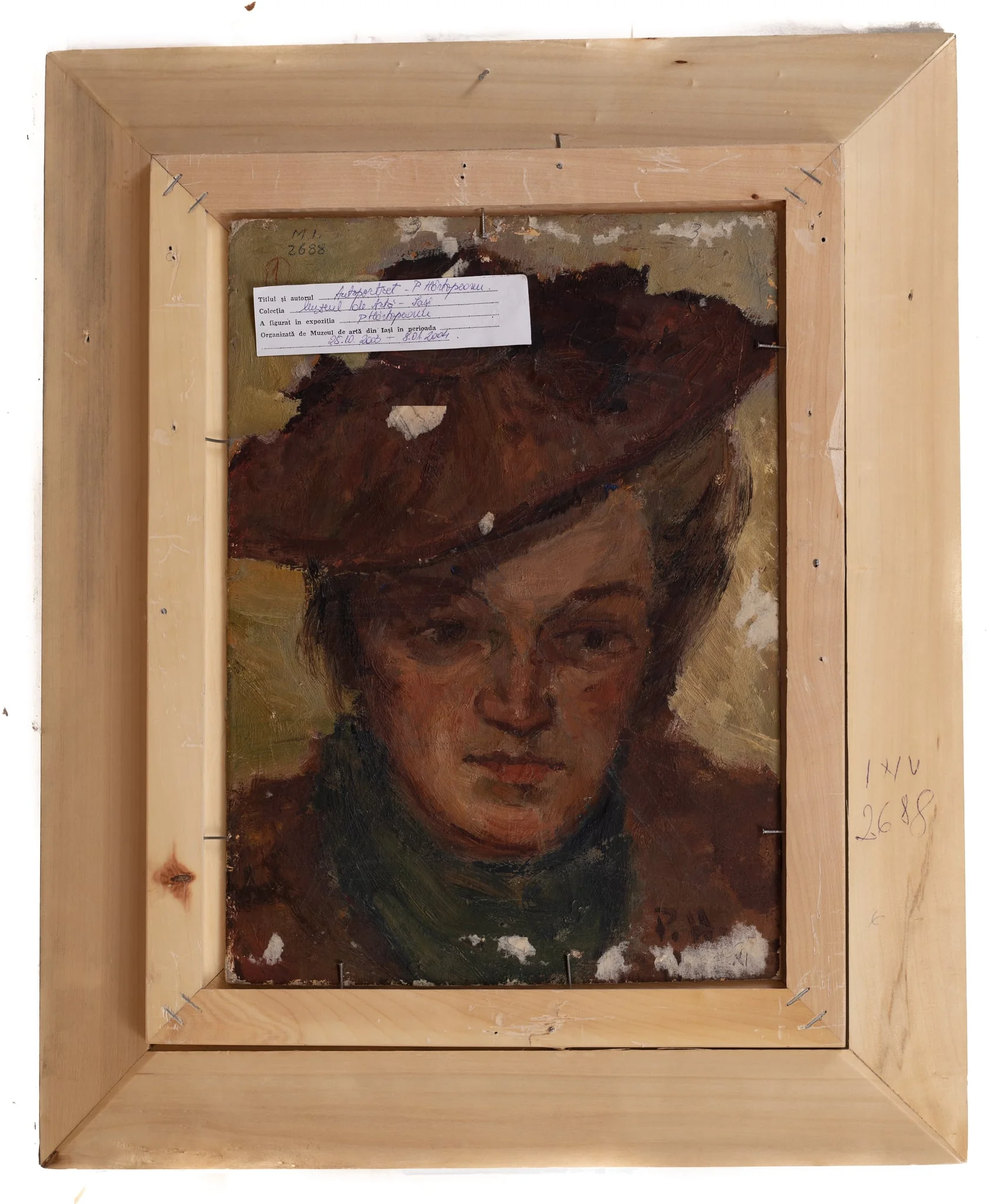 Autoportret, by Hârtopeanu Petru, 1957