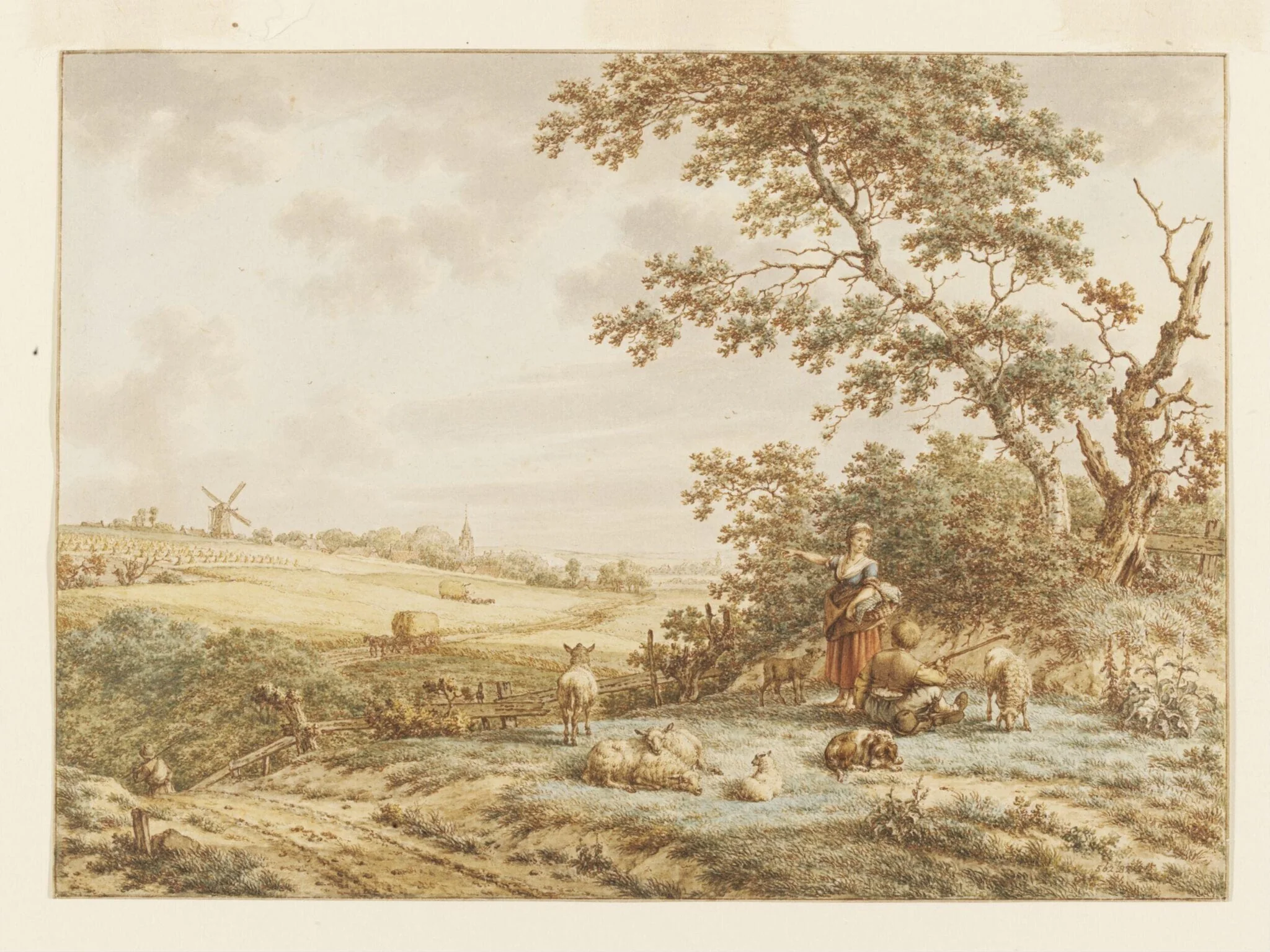 Landscape with Figures and Sheep